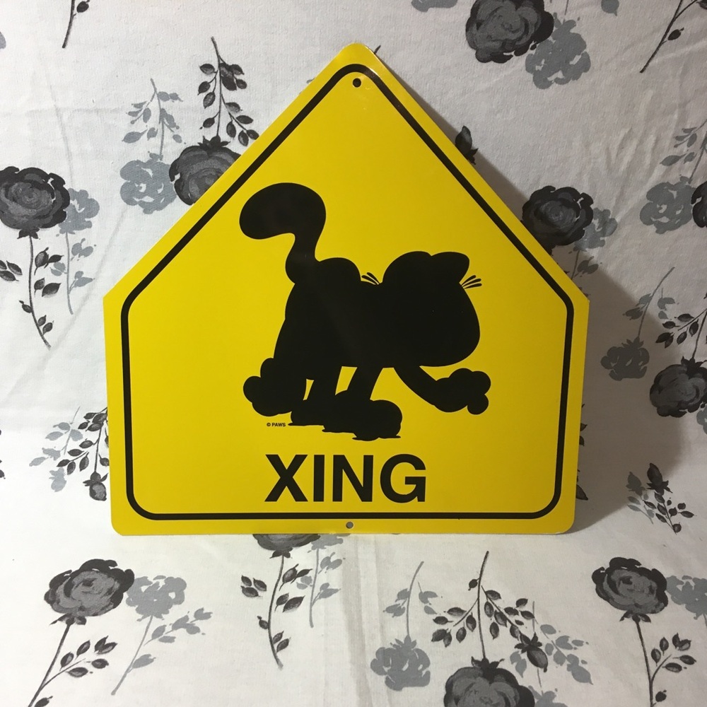 Metal Garfield sign